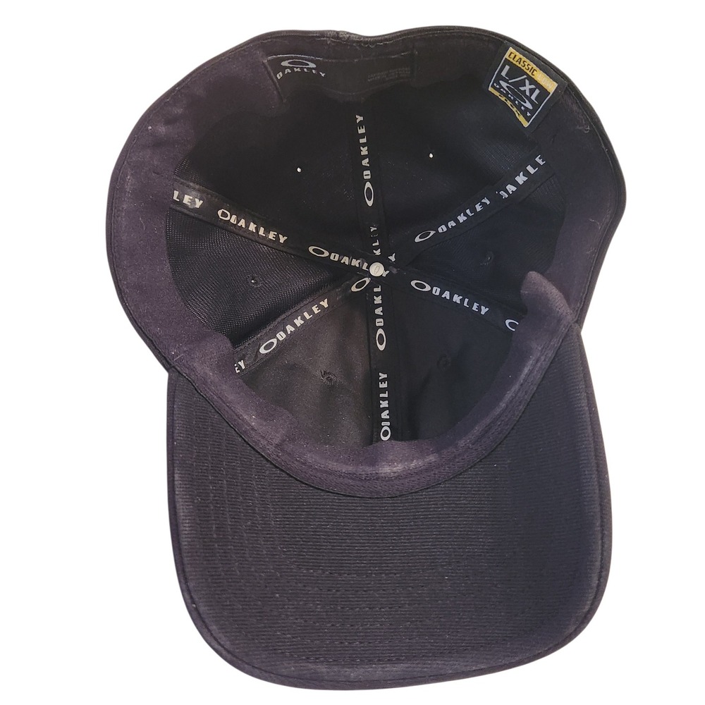 Oakley Mens Baseball Cap Black Flex Fit USA‎ Flag Logo Classic - Picture 5 of 6